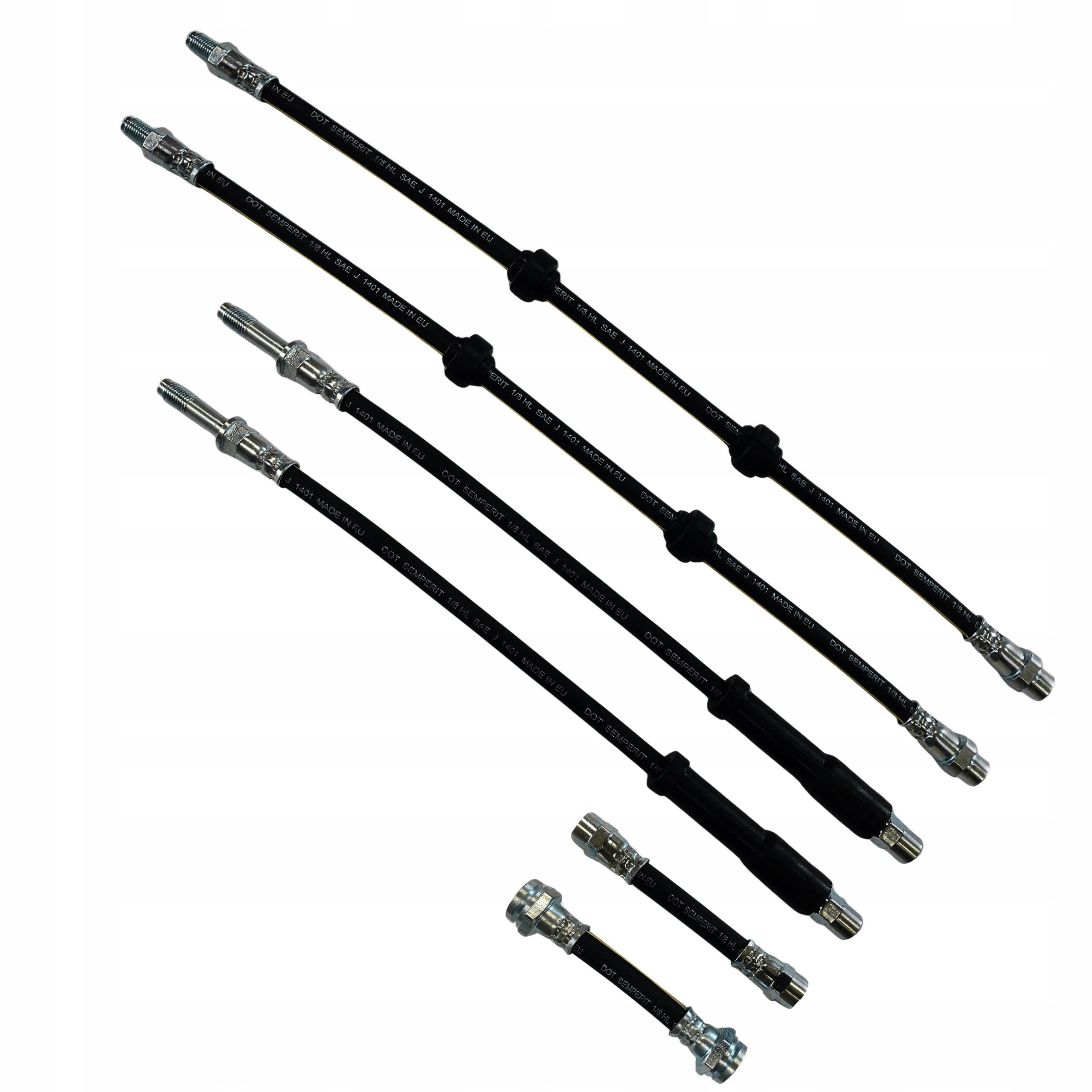 Bmw řady 5 E39 Brzdové hadice flexibilní gumové Kompletní sada