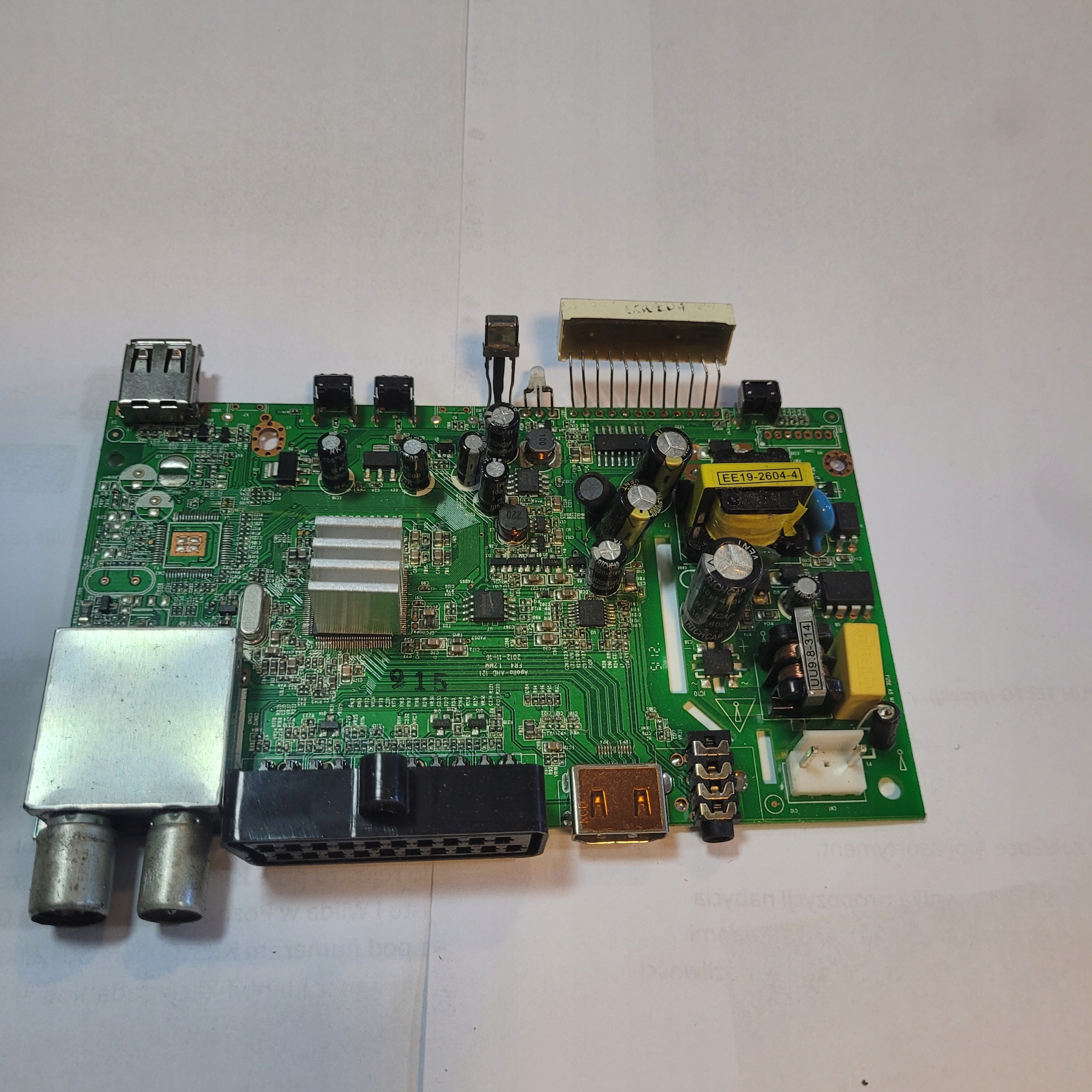 Płytka zasilająca dekoder DVBT demontaż (A)