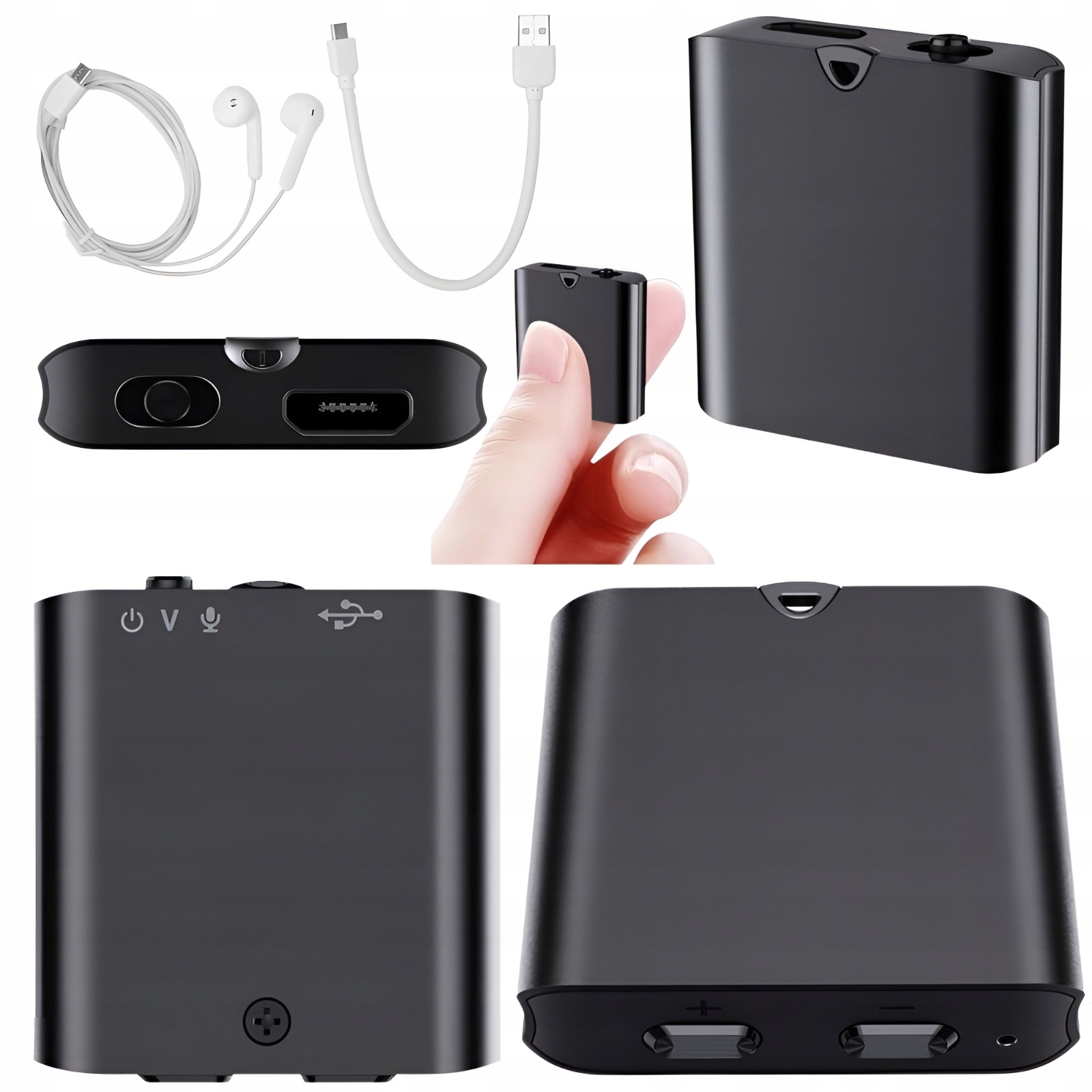 Mikro záznamník 8GB skrytý špionážní odposlech do batohu a auta 3 cm