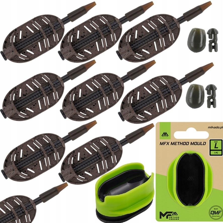 MIKADO ZESTAW DO METODY KOSZYKI MFX 50 GR - 9 SZT + FOREMKA WYCISKANA