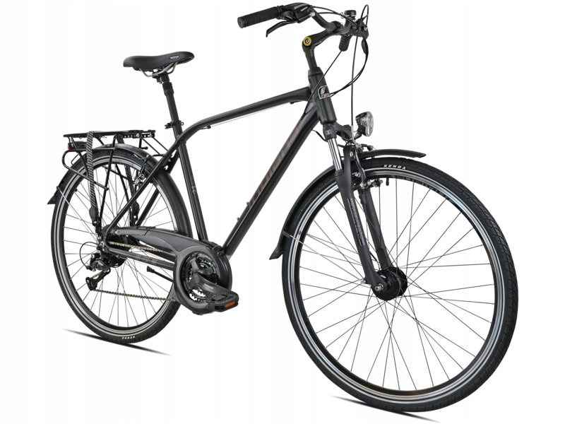 Rower trekkingowy Indiana X-Road 3.0 M21 28 cali męski Czarno-brązowy