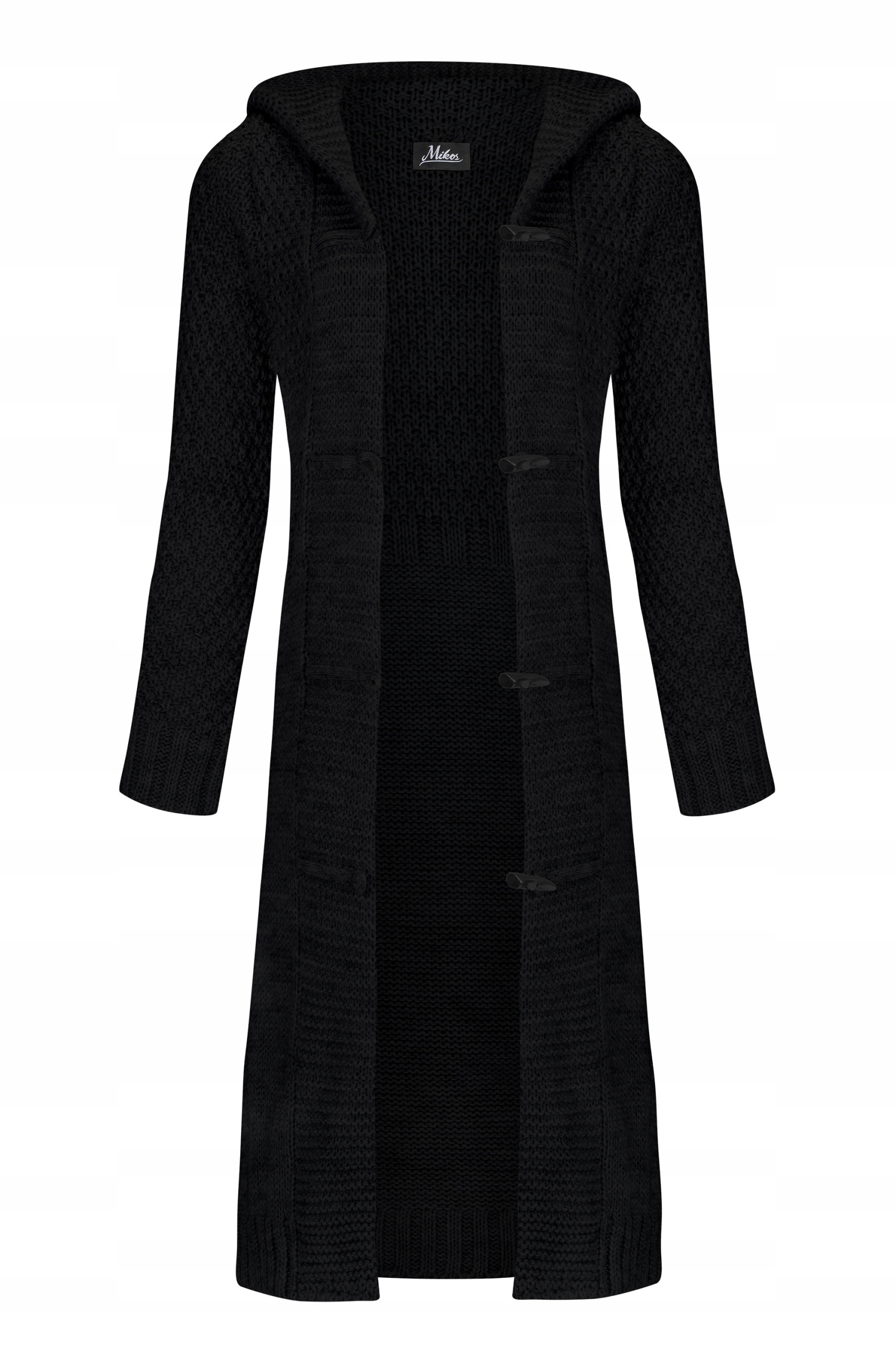 

Mikos Damski długi sweter kardigan z kapturem 988