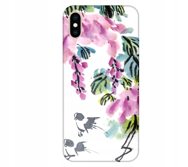 

Etui na telefon iPhone X / Xs Kwiaty akwarela chin