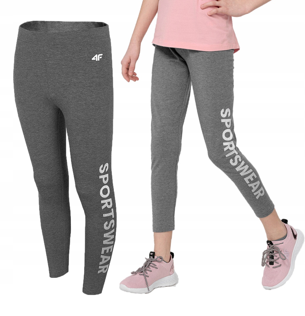 

Legginsy dziecięce 4F JLEG002 getry szare 152