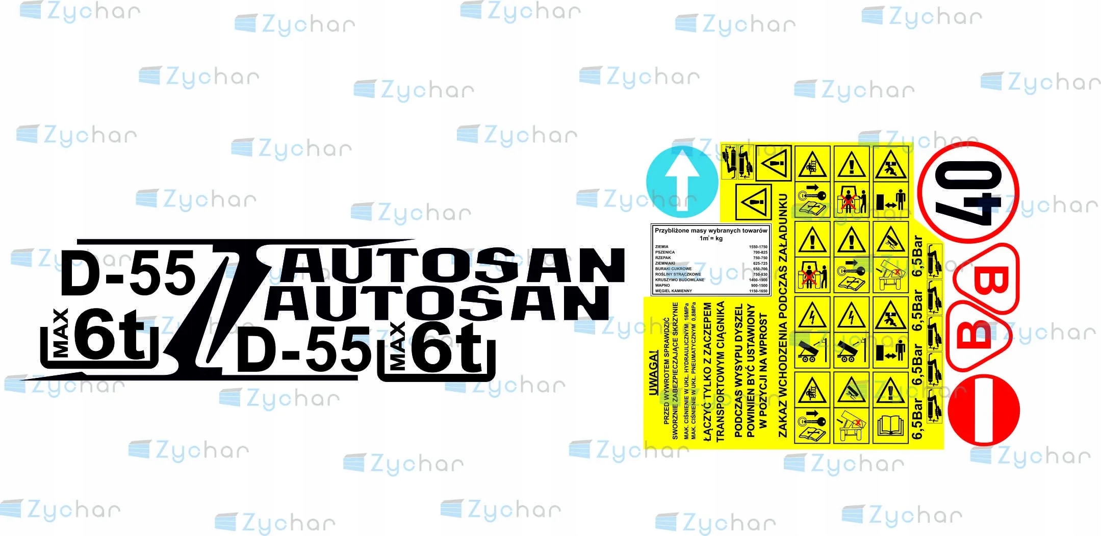 Naklejki przyczepa Autosan D-55