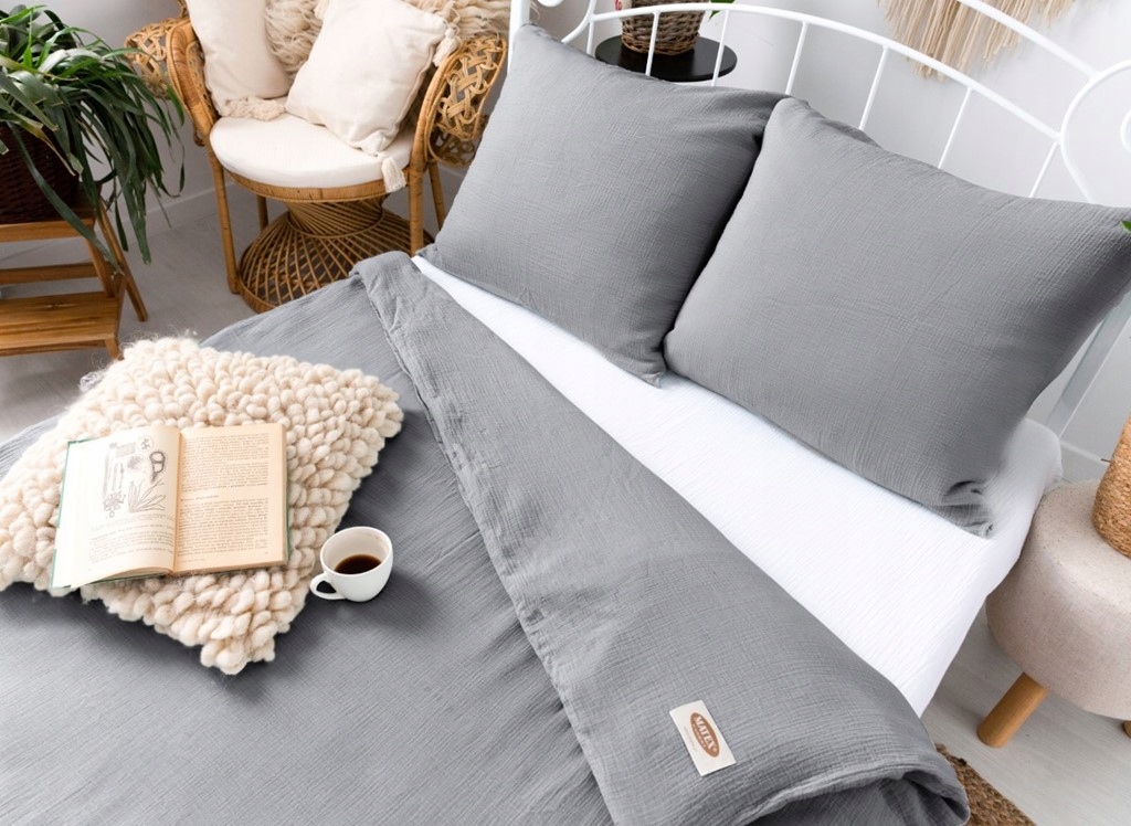 Posteľná Bielizeň bavlnená Mušlinová (160x200-1,70x80-2)