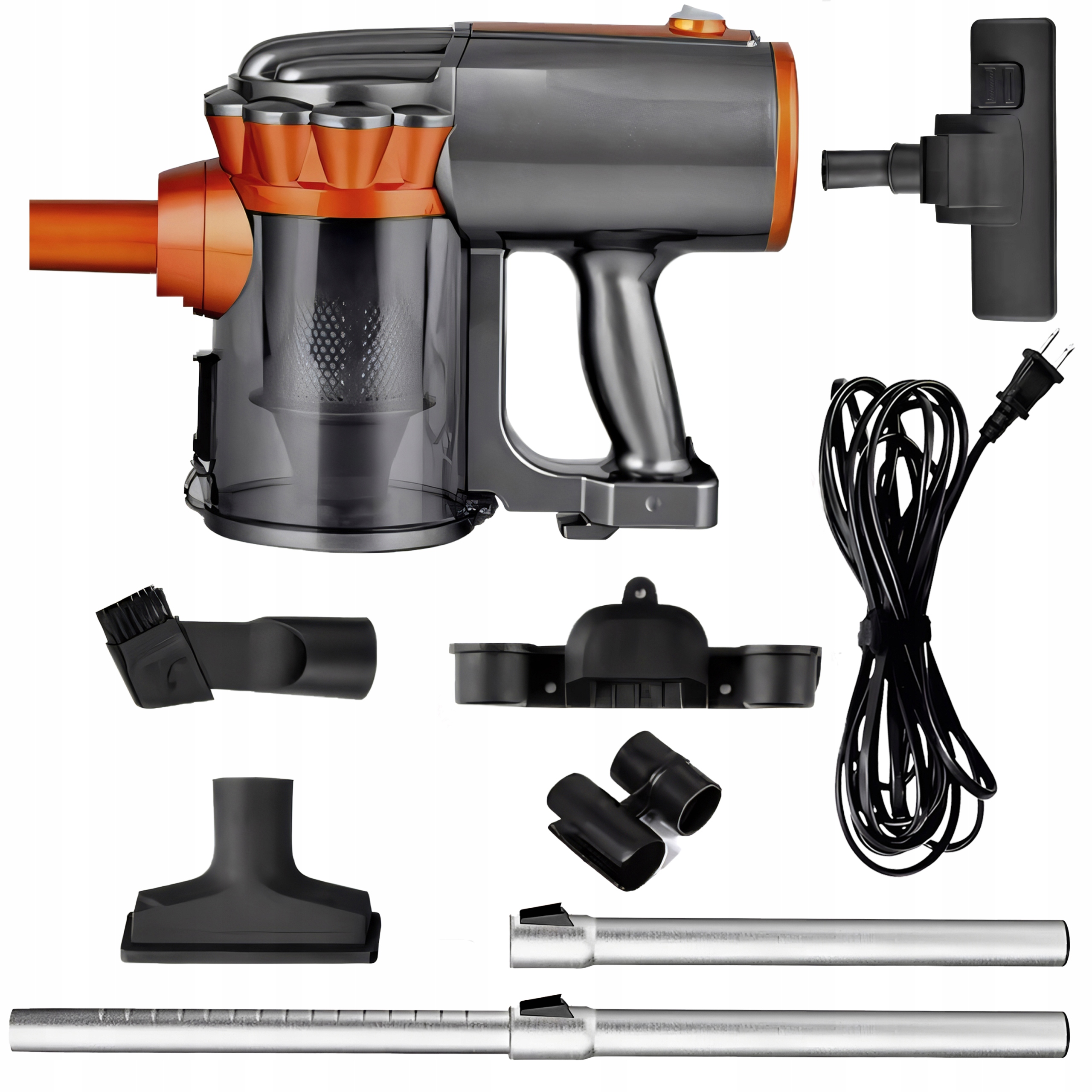 Tyčový Vysavač Ruční Cyklonový Bezsáčkový Vysavač Výkonný 650 W 5 V 1 Praktický 5 M