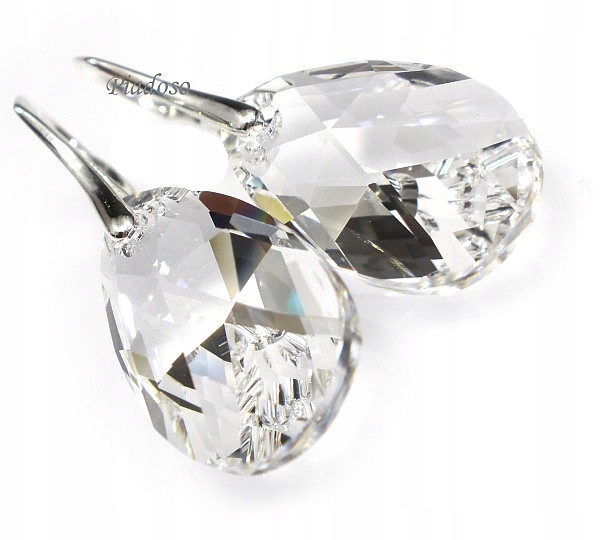 Krásné krystaly Velké Náušnice Stříbro C