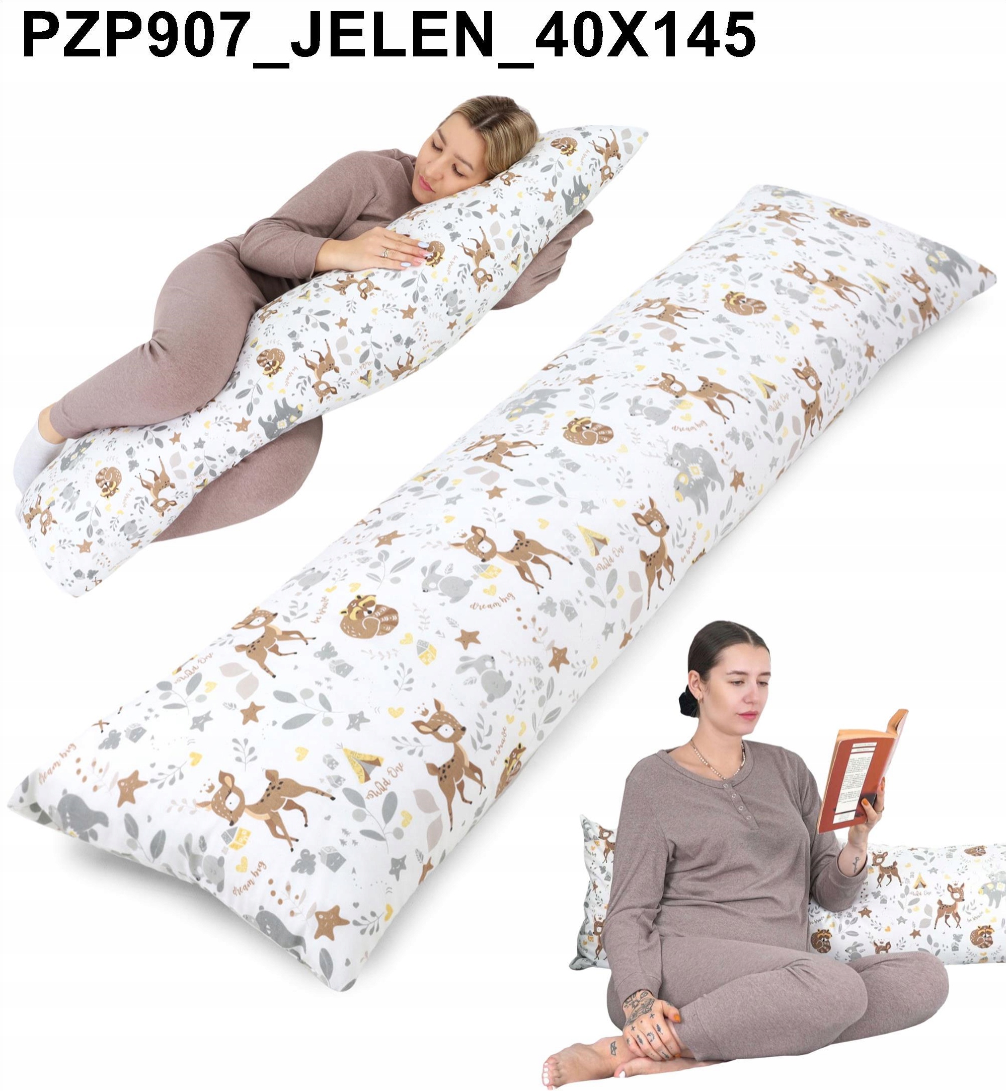 PODUSZKA DO SPANIA NA BOKU WIELOFUNKCYJNA 145 cm x40 cm Rodzaj do spania