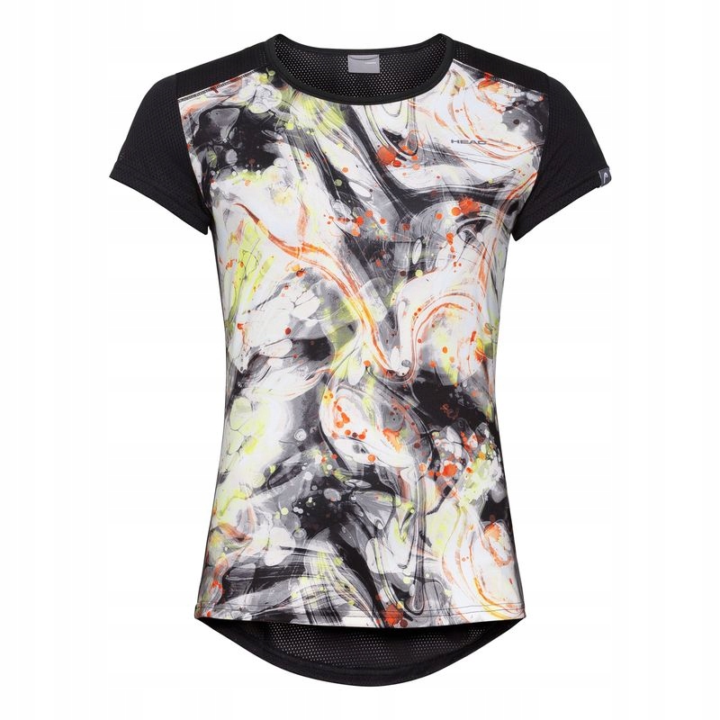 Koszulka tenisowa dziewczęca Head Sammy T-shirt Girl Czarna 152