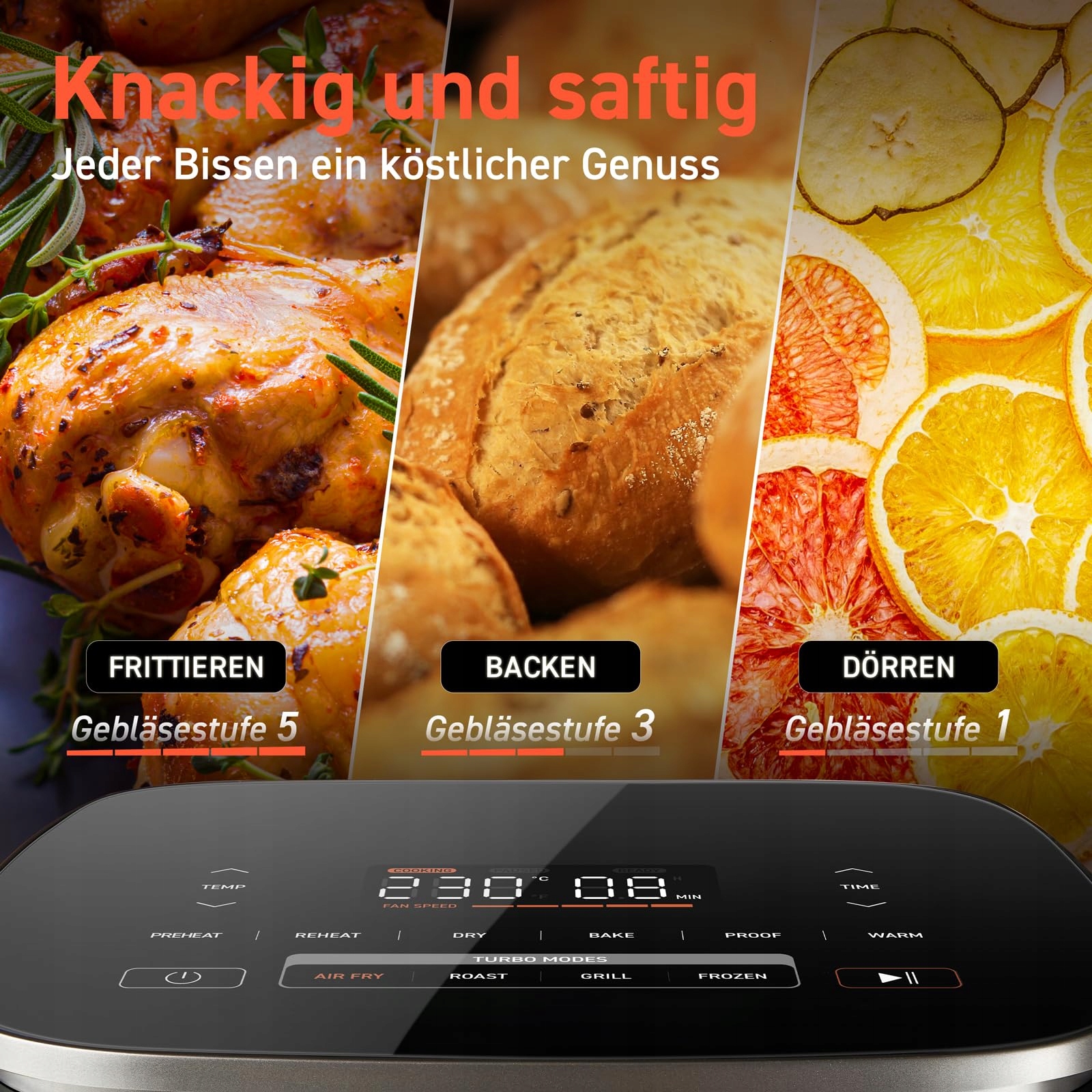 COSORI Frytkownica Beztłuszczowa Airfryer 9w1 XXL 6L Cicha Energooszczędna — miniatura 4