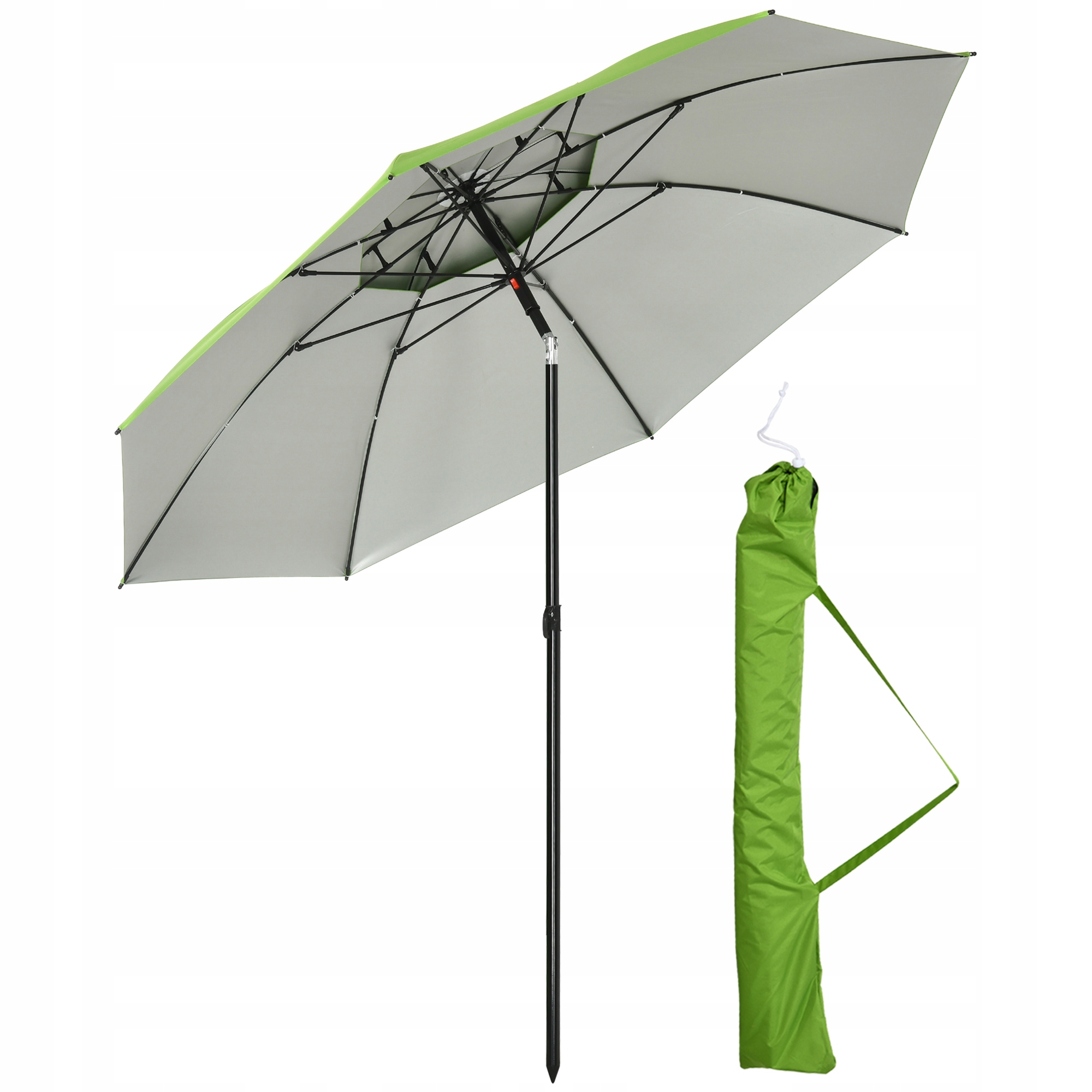 Plážový slunečník Outsunny 185 x 205 cm zelený