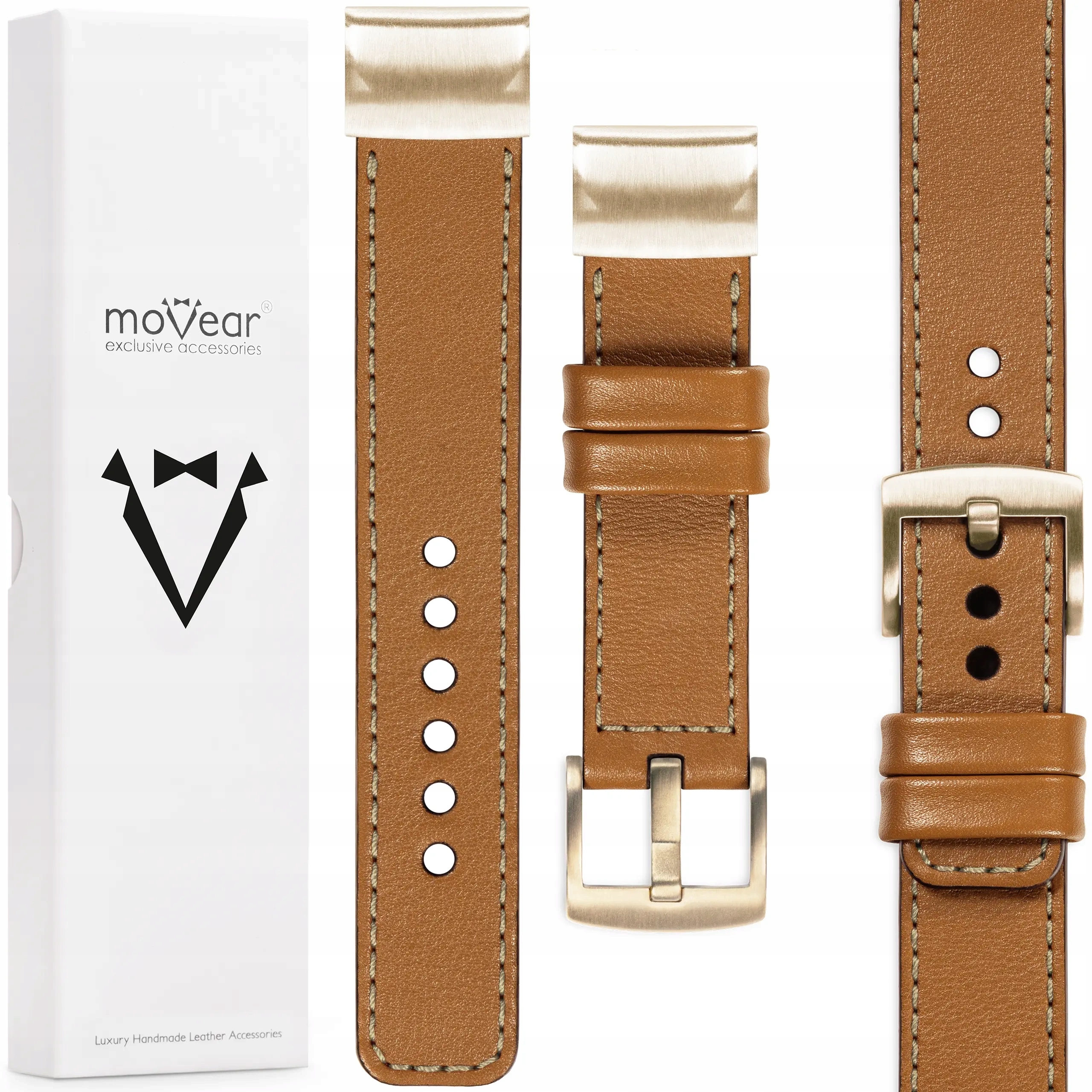 Kožený řemínek pro Garmin Fenix 8s 7s 6s 5s QuickFit 20 mm Movear