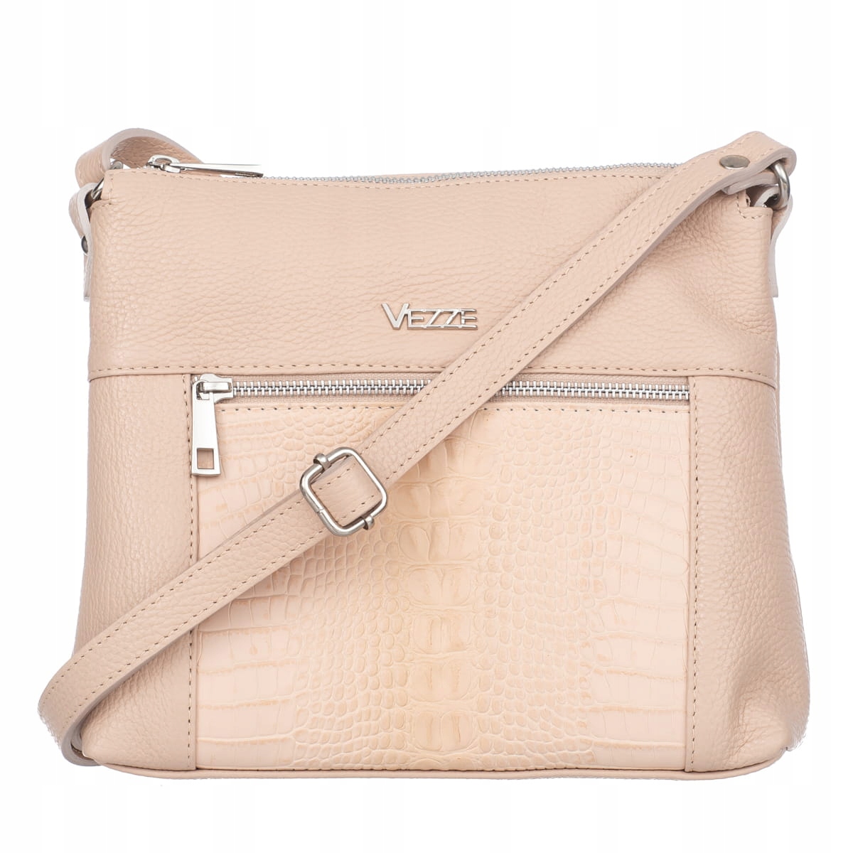 Kožená kabelka Vezze Selvaggia Pudrová