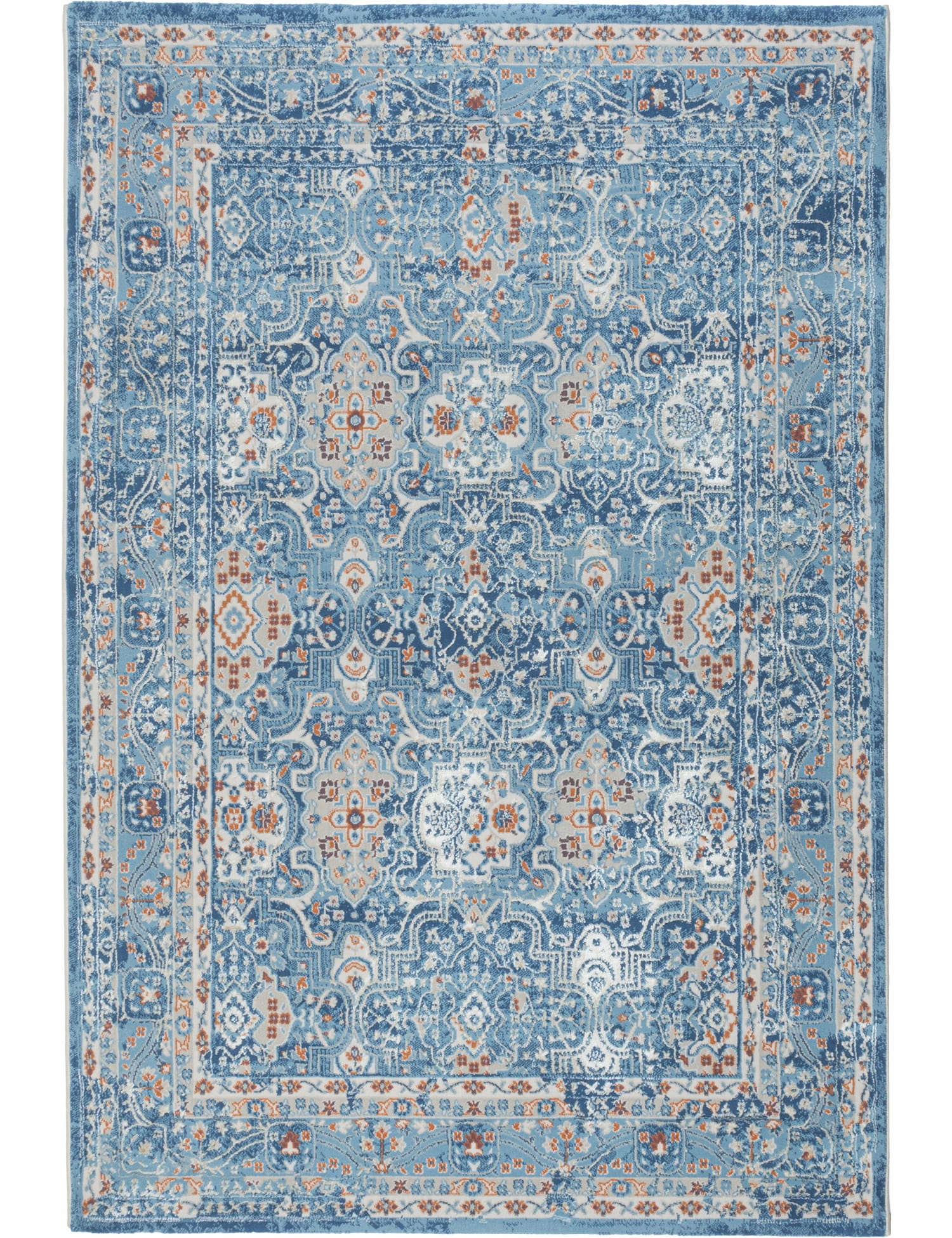 Izbový Koberec Klasický Módny Vzor Do Obývačky Spálne 120x170 CM Modrý