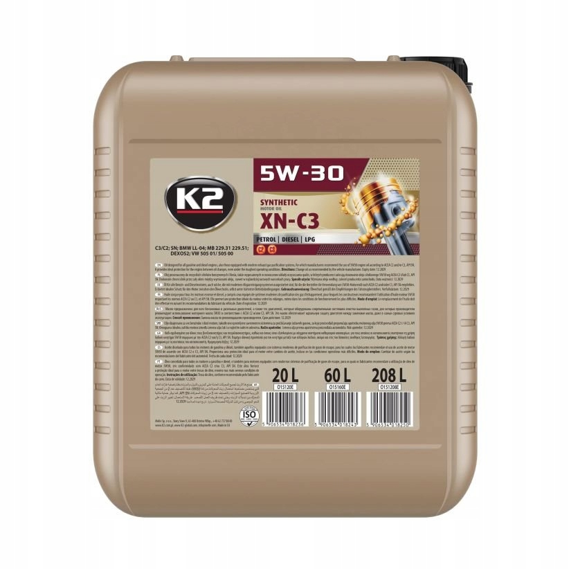 K2 5W30 SYNTHETIC XN-C3 20L. O15120E OLEJ SILNIKOW