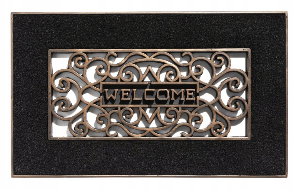 Kokosová rohožka gumová elegantní 75 x 45 černá