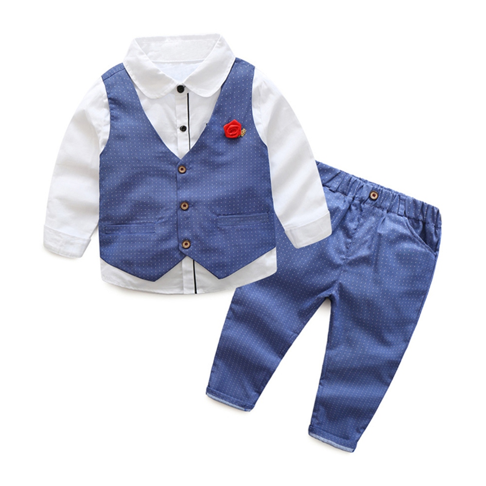 GARNITUREK CHŁOPIĘCY KOMPLET WIZYTOWY Z KAMIZELKA 4-częściowy koszula 92/98 Marka Inna marka