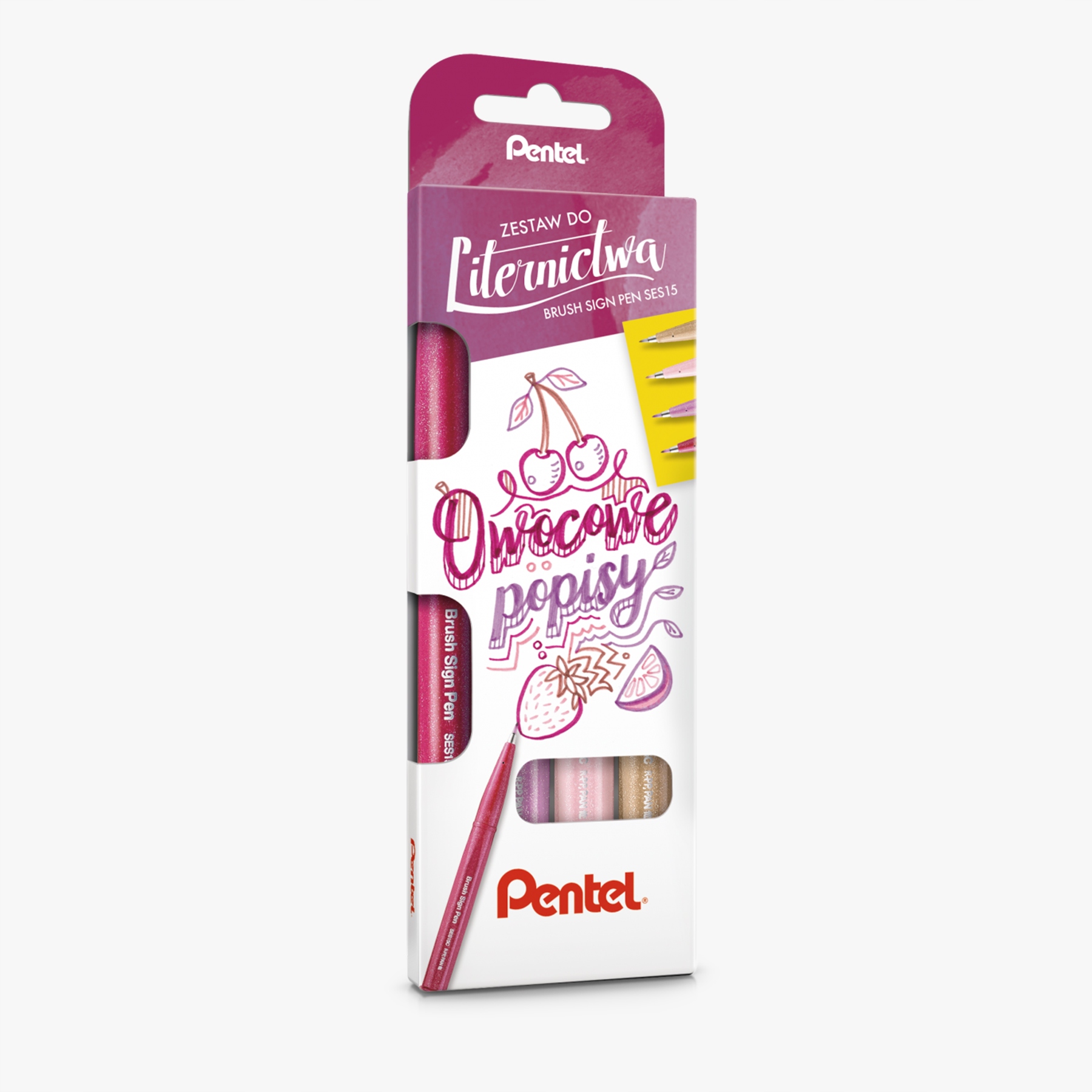 Brush peny Pentel Touch owocowe popisy (zestaw)