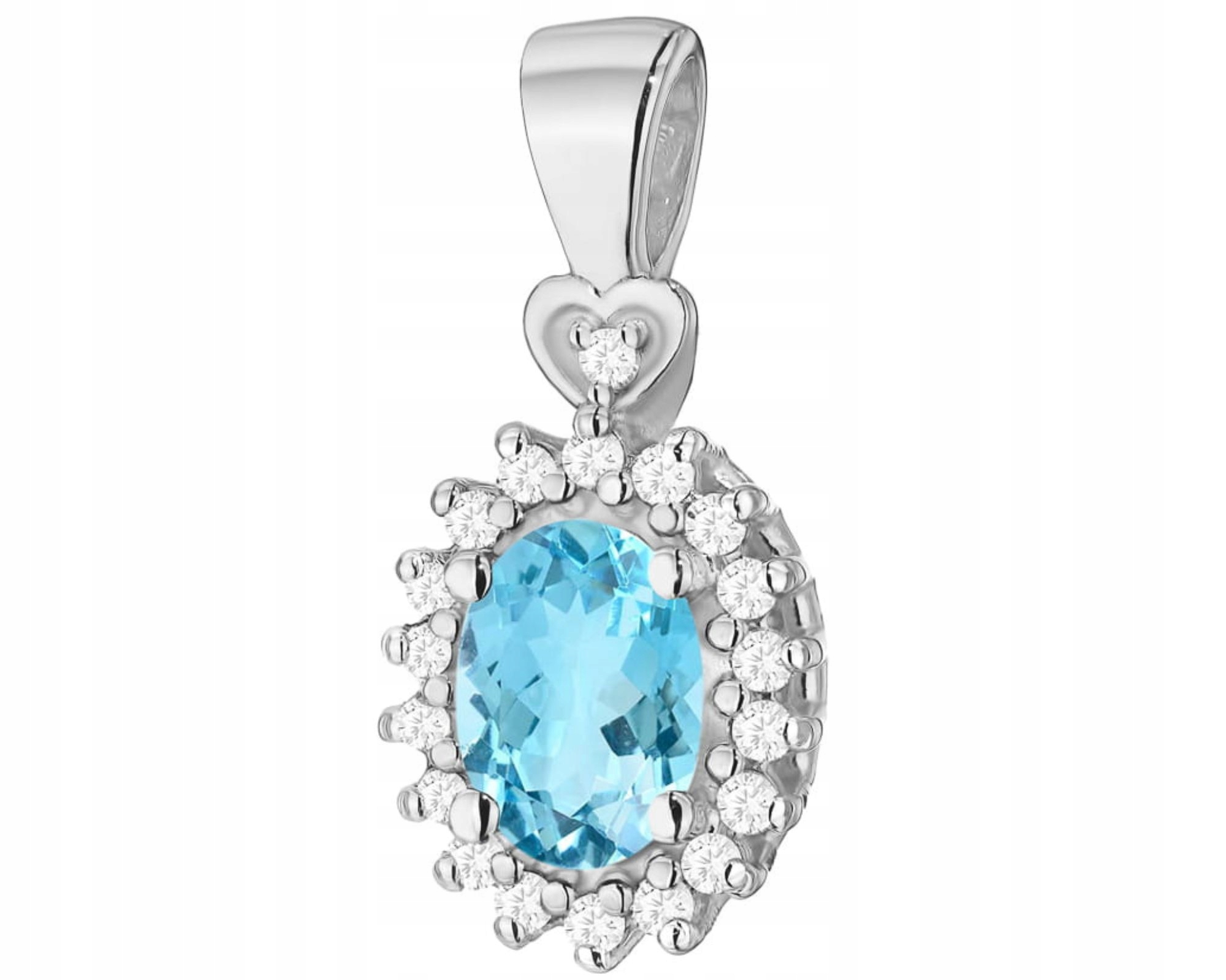 Přívěsek S Přírodním Kamenem Topaz Bílé Zlato 585 Dárek