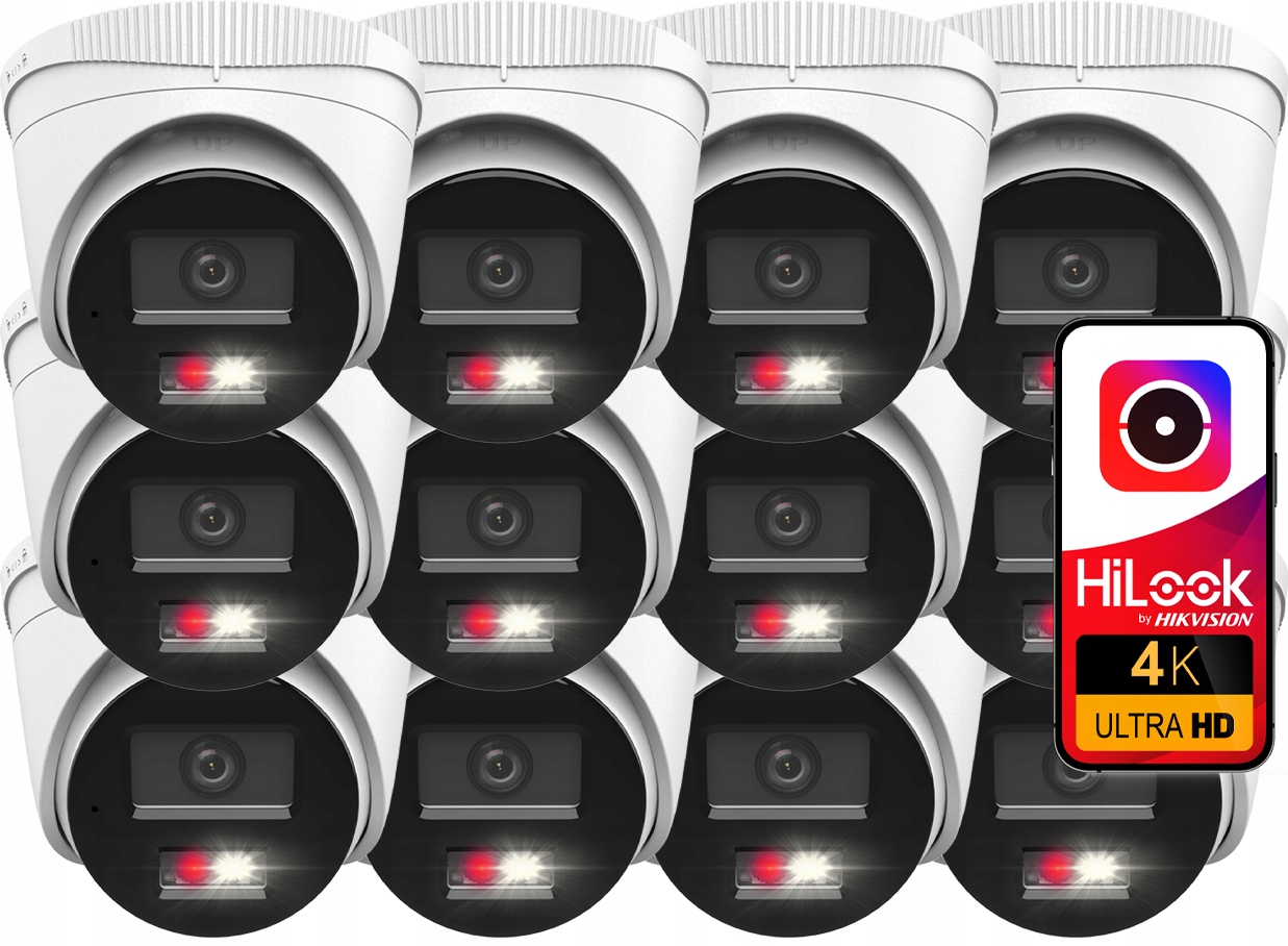 Kamera 12ks Ip PoE 8MPx IPC-T280HA-LU Hilook By Hikvision 4K Vonkajšia