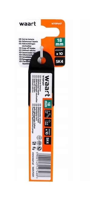 

Ostrza Do Noża Czarne Wymienne Łamane 18 MM 10 Szt