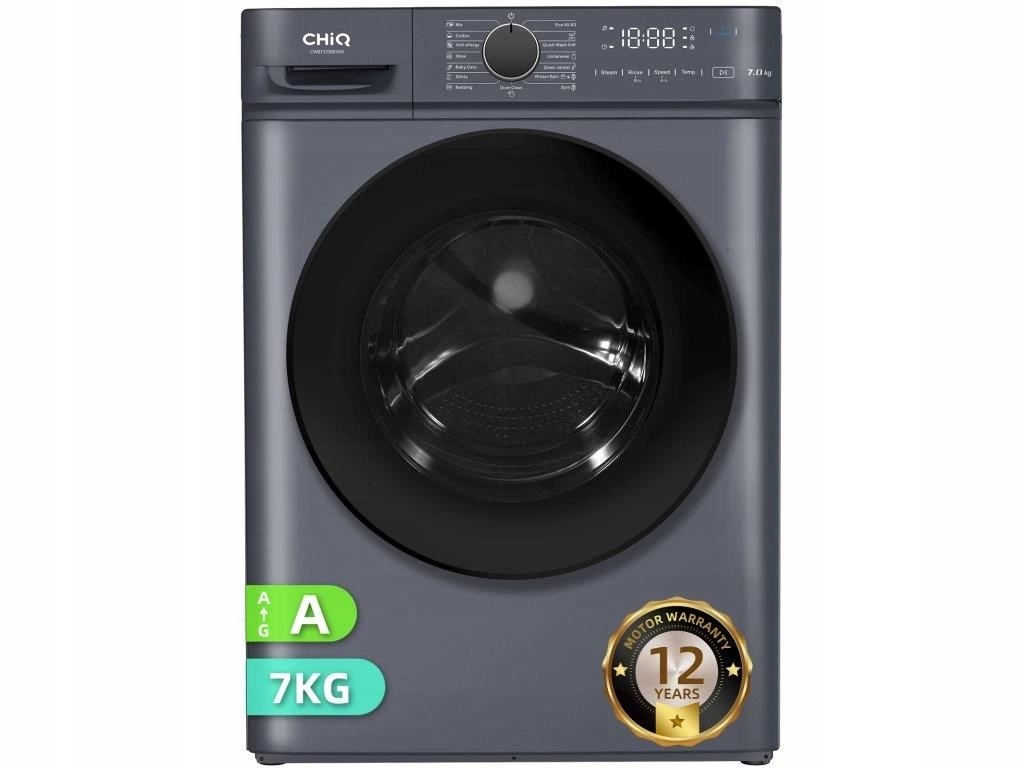 CHiQ Parní pračka 7 kg CHiQ CW07123863AX Steam Space Pro 12 let záruka…