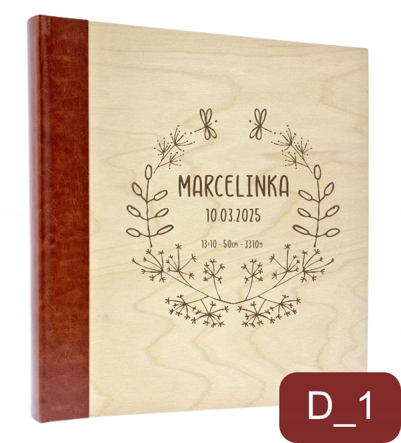 Album na 500 fotografií s dřevěným personalizovaným obalem pro děti