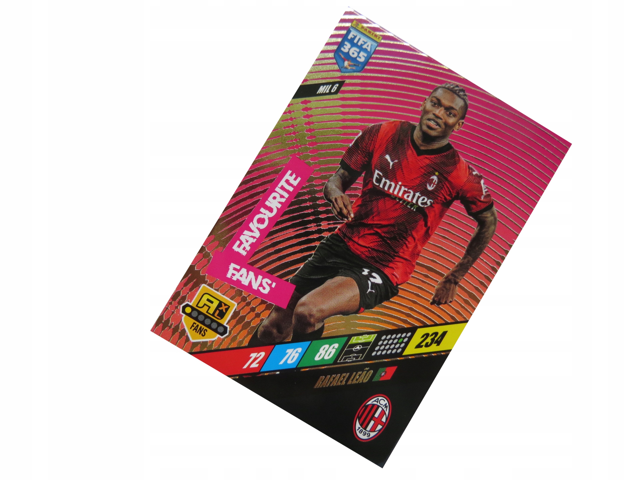 Panini Fifa 365 2024 Karty Piłkarskie Fans' Favourite Rafael Leao MIL 6