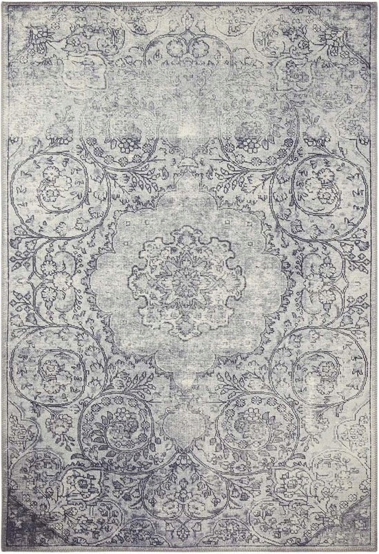 Koberec do obývačky, tradičný sivý, starožitný, 200 x 290 cm