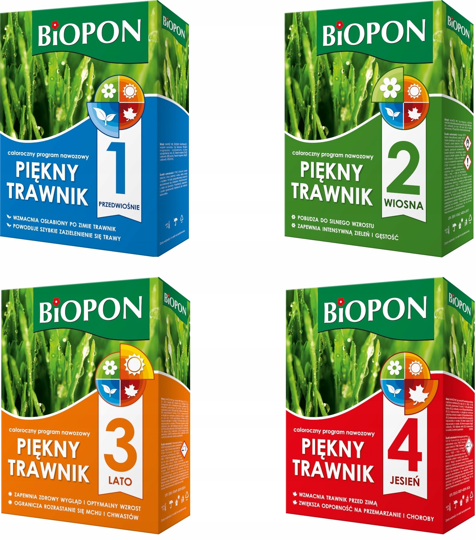 

Biopon Nawóz do Trawnika trawy Na Cały Rok 4 x 2kg