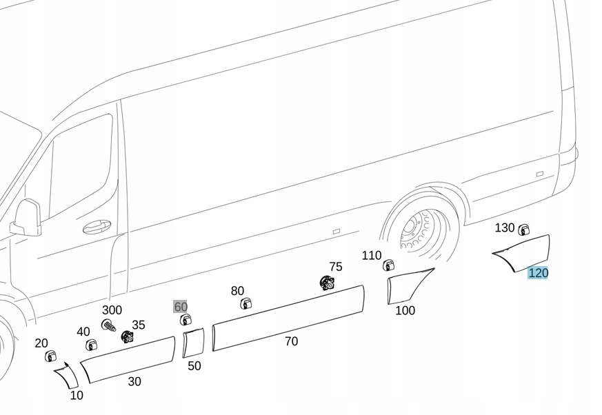 LISTWA OZD 2 BŁOTNIKA TL - SPRINTER 910