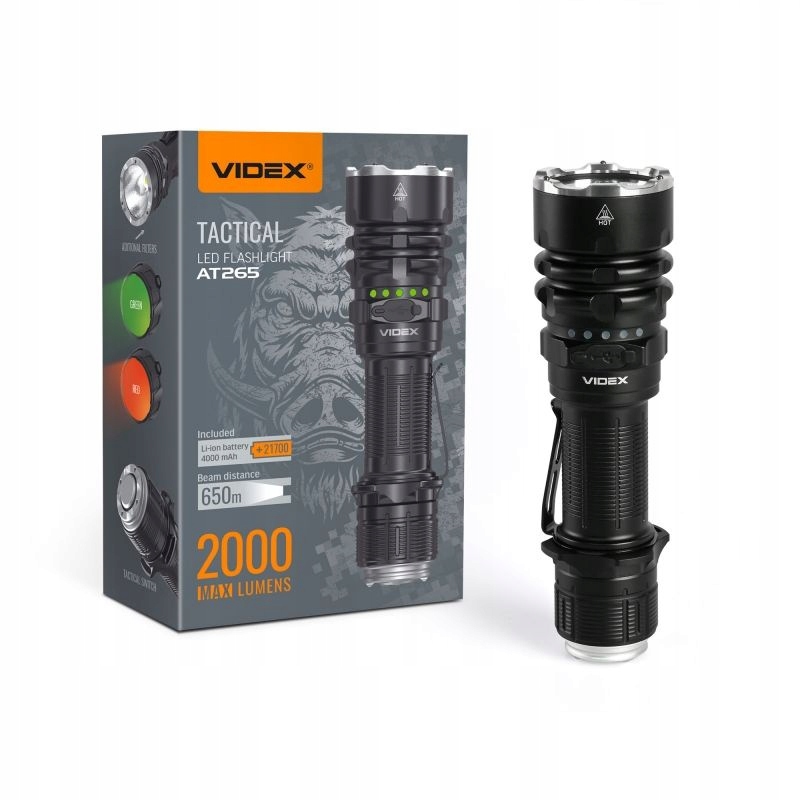 Taktická Led svítilna Videx VLF-AT265 2000 lm 6500 K