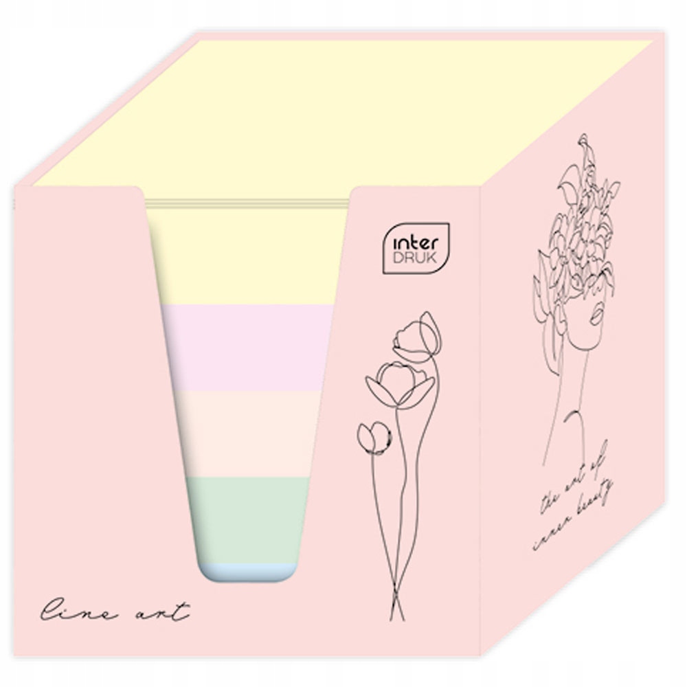 Biurowe KARTECZKI SAMOPRZYLEPNE Kostki Klejone Mini NOTATNIK Pastel 90X90Mm Marka inna