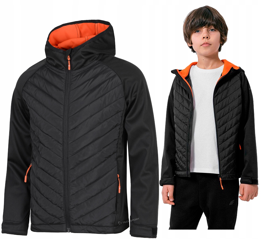 

4F Chłopięca Kurtka Softshell Ocieplany rozm 146