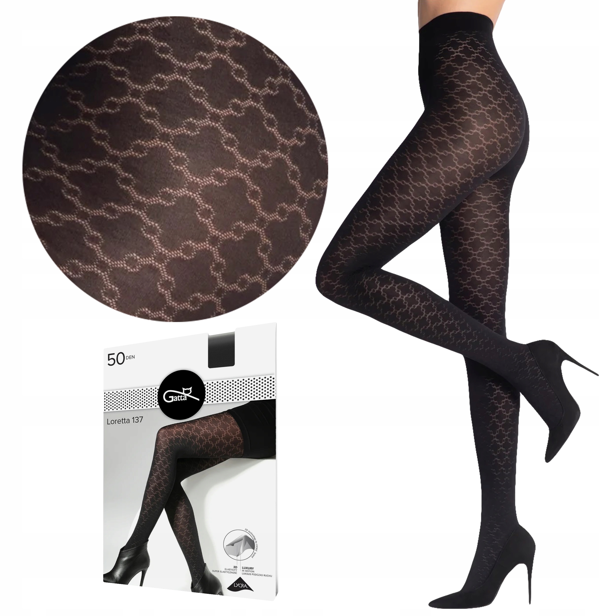 

Ciepłe rajstopy Gatta Loretta 137, mikrofibra, 3-M