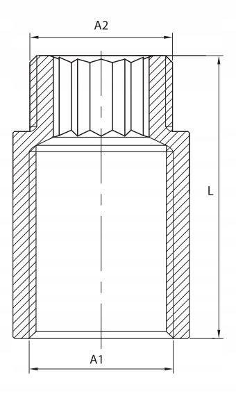 PRZEDŁUŻKA MOSIĘŻNA BIAŁA 1/2 x 20mm (2cm) 2 SZT. Kod produktu BI.P15.20.KPL