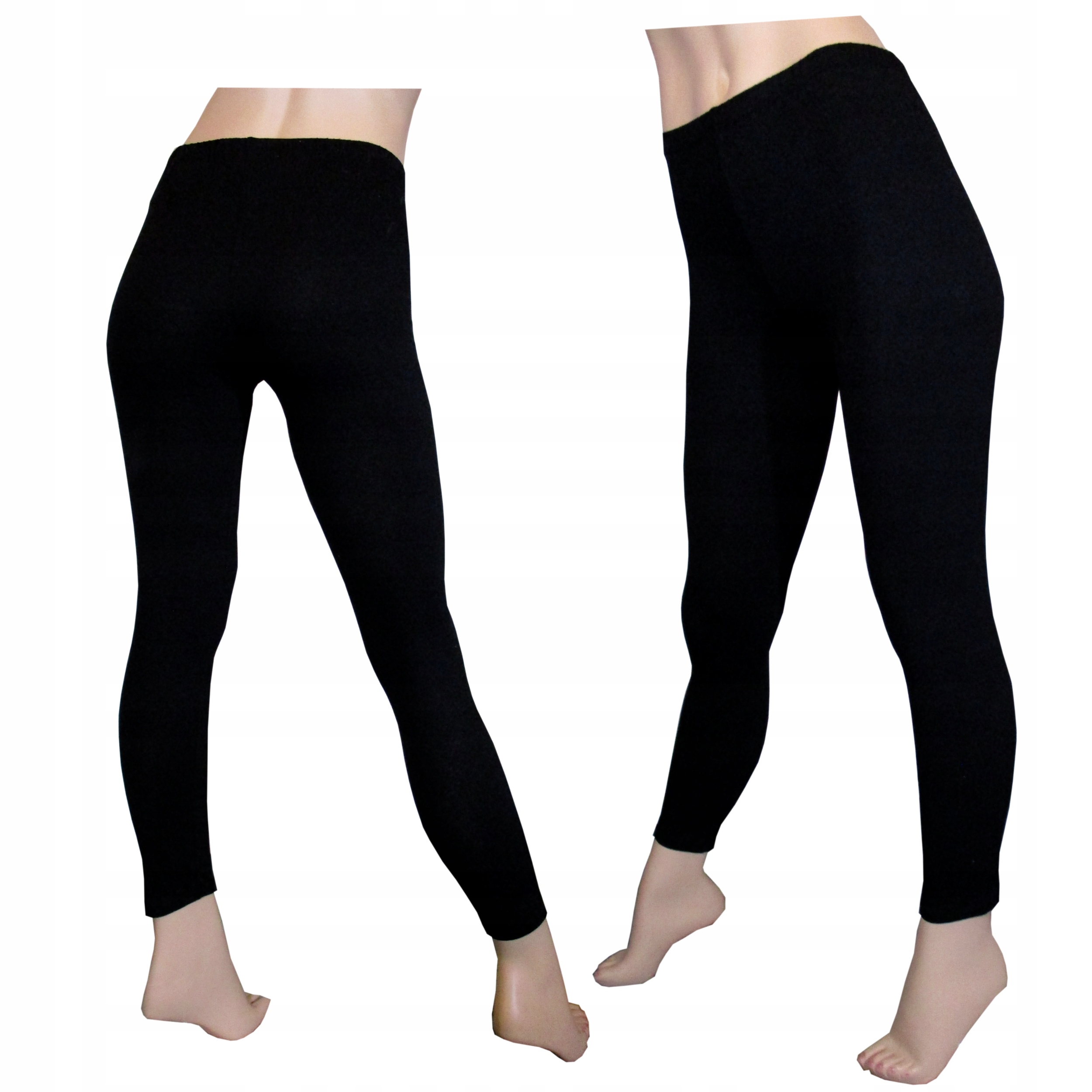 

Legginsy getry leginsy czarne długie bawełniane M