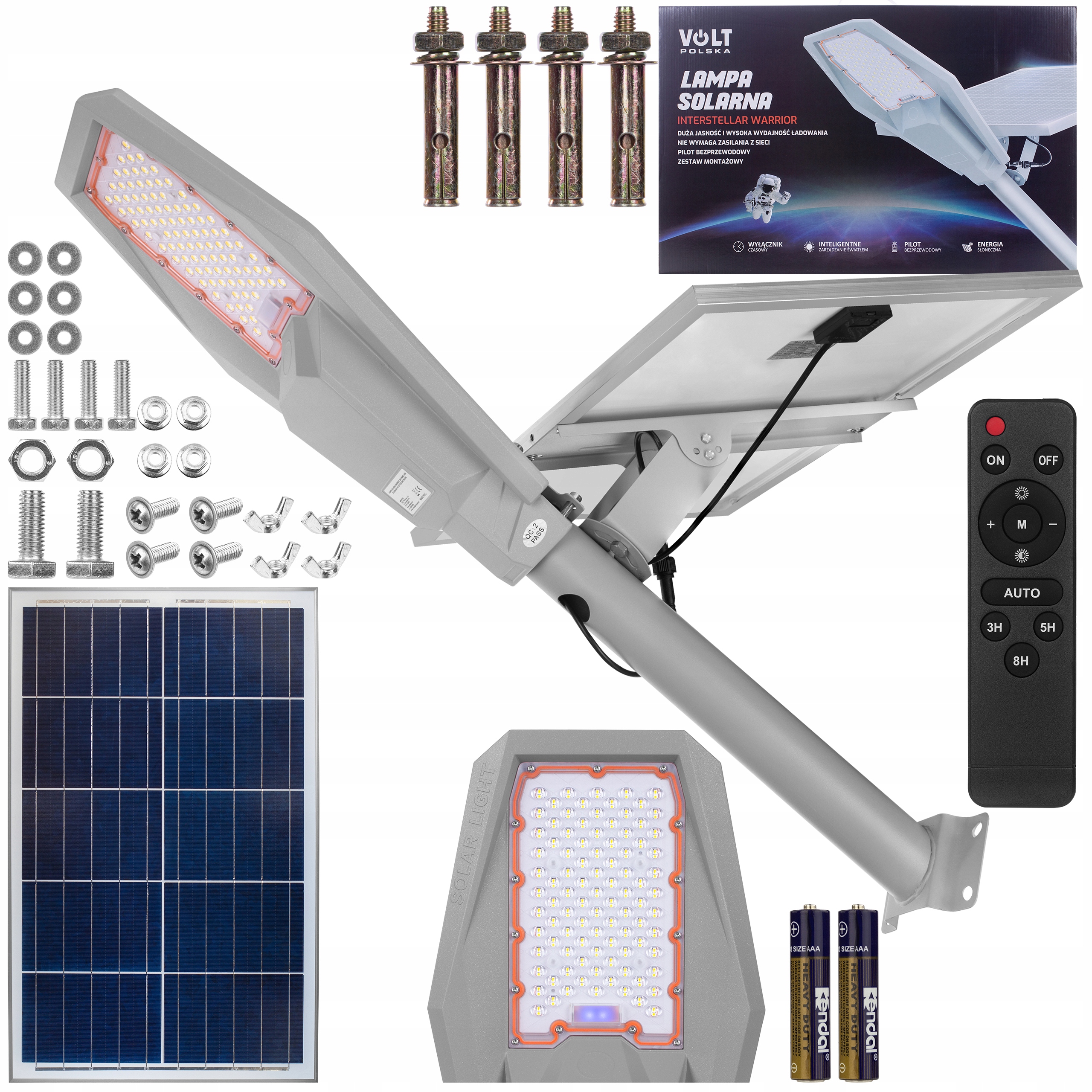 

Lampa Solarna Uliczna Led 250W Panel 35W Czujnik