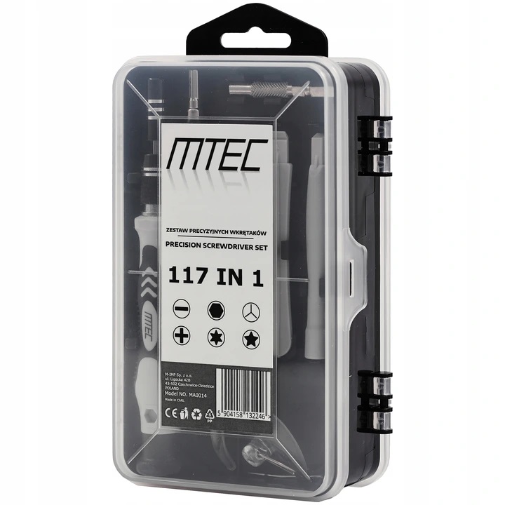 ZESTAW WKRĘTAKÓW PREZYCYJNYCH XXL 117w1 BITY TORXY Kod producenta MA0014