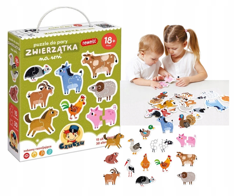 

CzuCzu Puzzle Zwierzątka na Wsi Układanka 18m+
