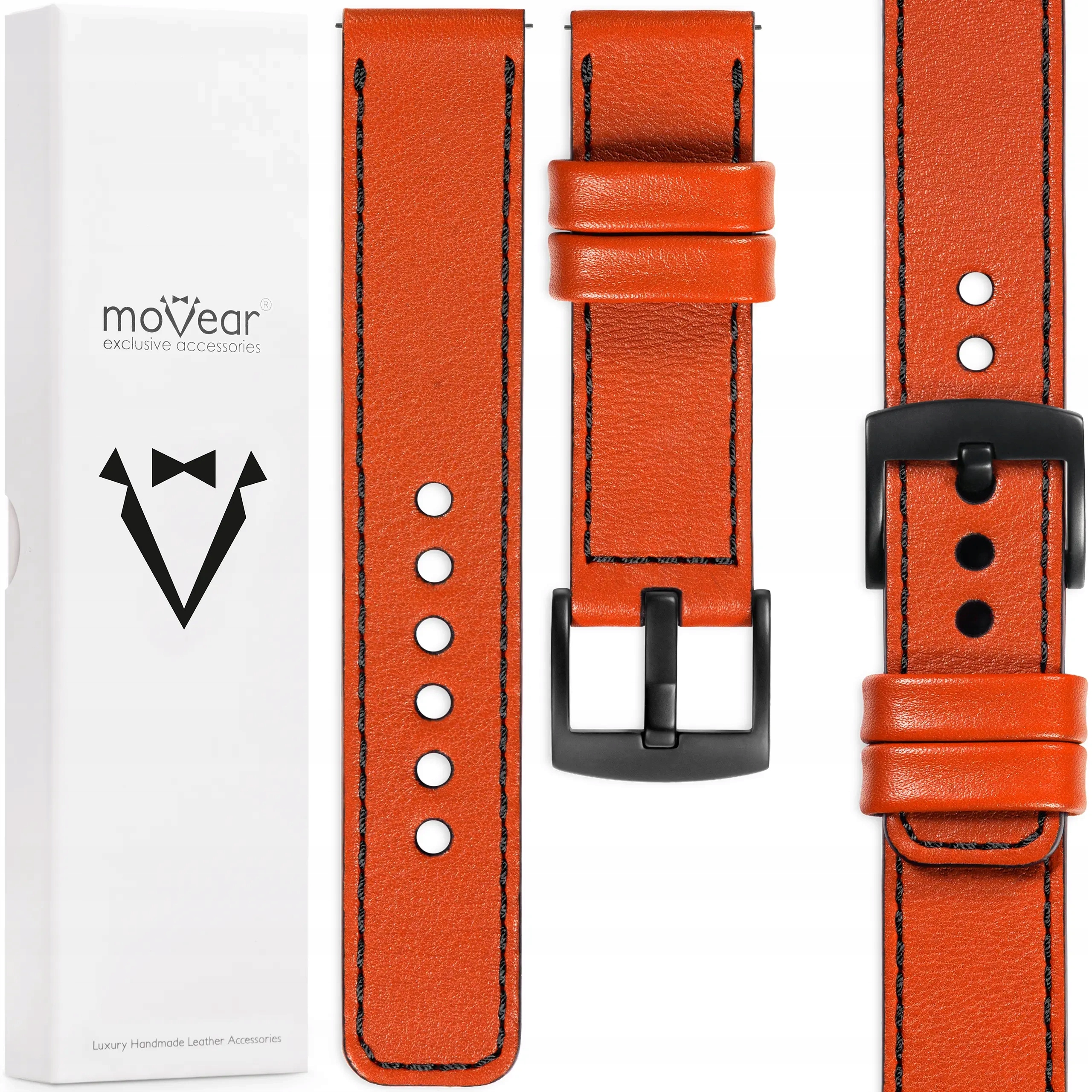 Kožený řemínek pro Samsung 20 mm Galaxy Watch 7 6 5 4 Active Pro Premium