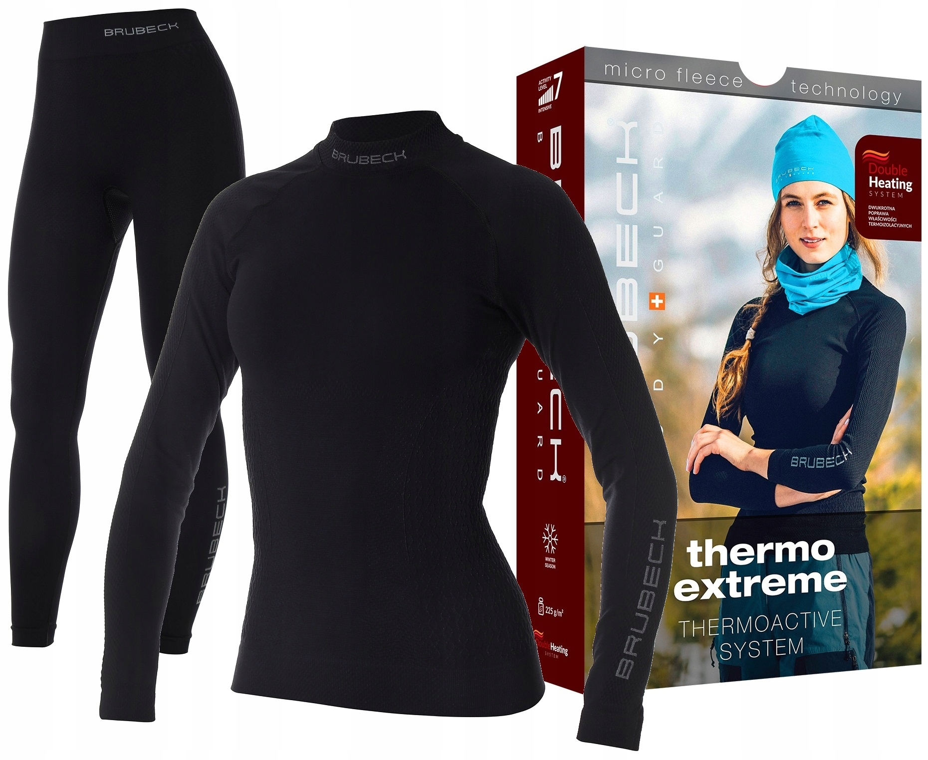 Bielizna Termoaktywna do turystyki wspinaczki trekkingu Brubeck Thermo M