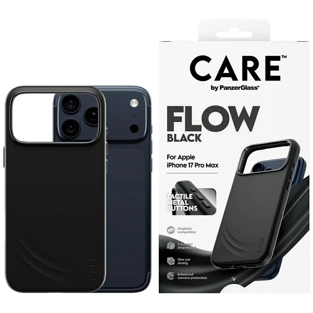 Etui Care by PanzerGlass Feature Flow MagSafe na iPhone 17 Pro Max czarne