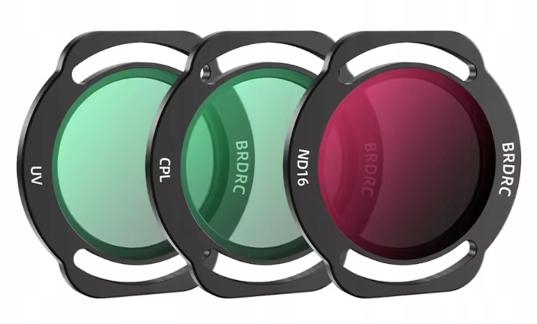 Sada polarizačních filtrů Cpl Ultrafialová Mcuv Šedá ND16 3 kusy