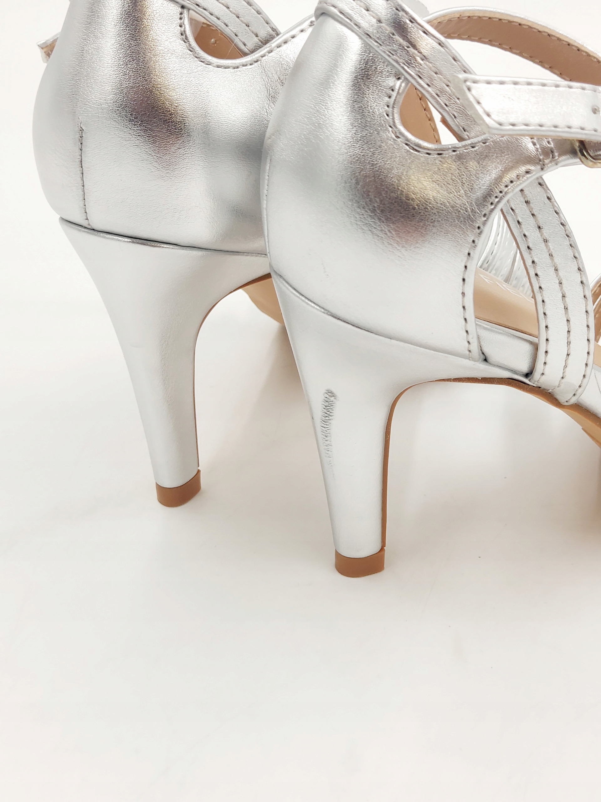 sandały na obcasie srebrne ANNA FIELD R.35 AN96S Rozmiar 35