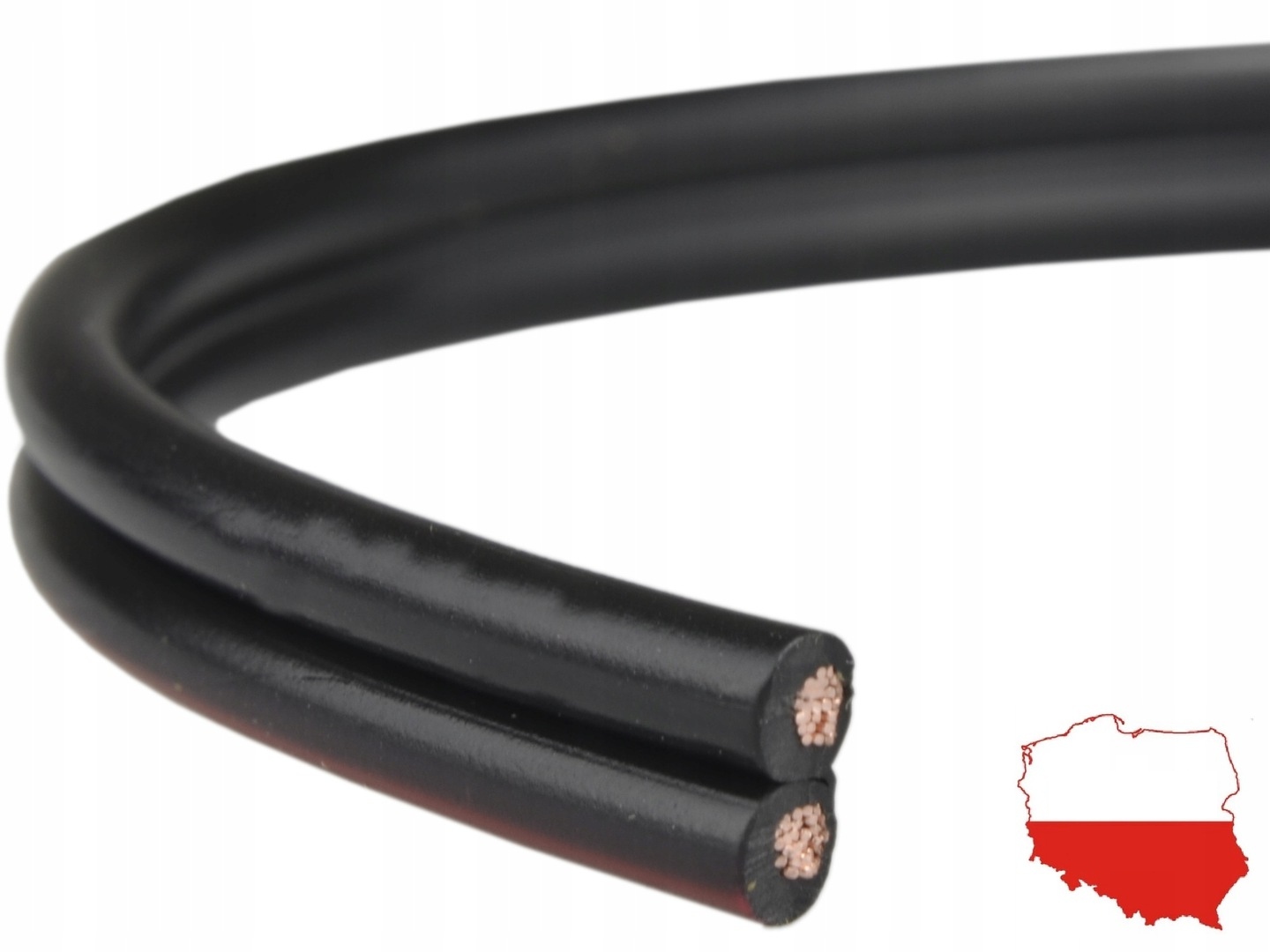 Kabel głośnikowy SMYp czysta miedź Cu 2x2,5 czarny Marka Mercor