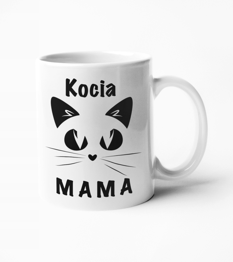 

Kubek z nadrukiem Kocia Mama 330ml