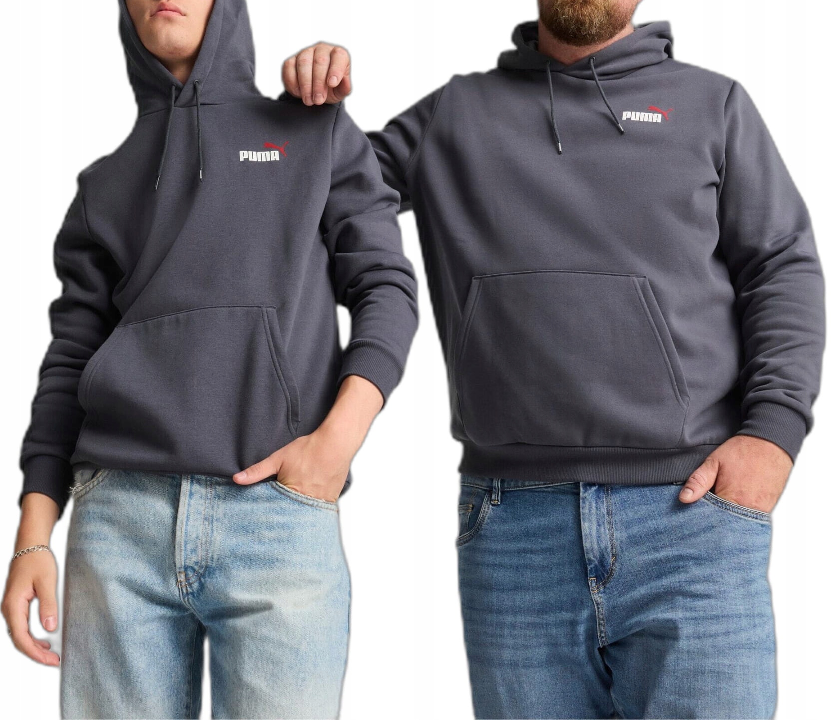 Puma Ess+ pánská mikina s kapucí bavlněná šedá XL