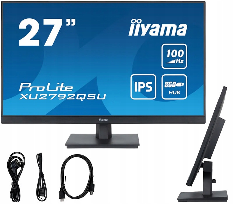 Monitor iiyama ProLite XU2792QSU-B6 27" Wqhd Ips Led 0,4 ms 100 Hz Hdmi Dp